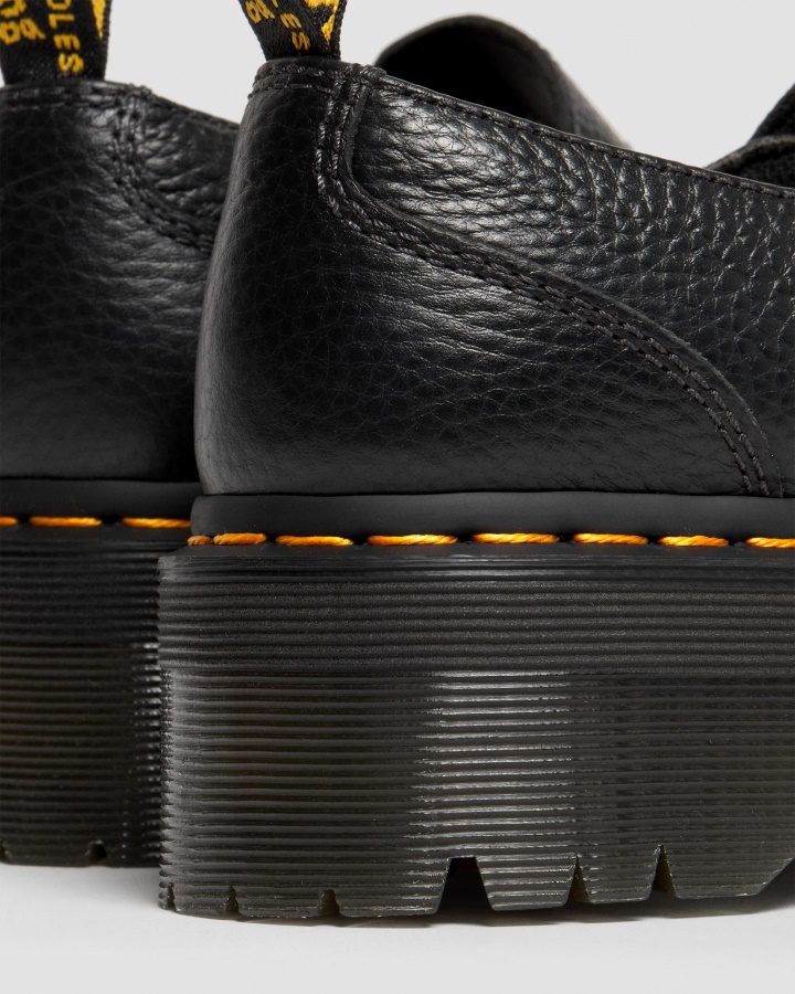 Pantofi Cu Platforma Din Piele Cu Catarama Flori Addina Dr.martens Romania Piele Nappa Frezata Neagra