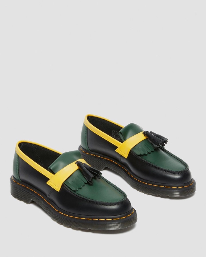 Mocasini Cu Ciucuri Piele Neteda Adrian Contrast Dr.martens Romania Piele Neteda Neagra