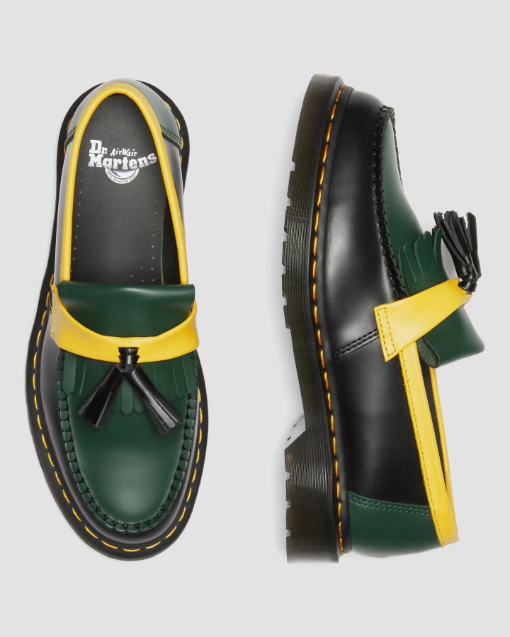 Mocasini Cu Ciucuri Piele Neteda Adrian Contrast Dr.martens Romania Piele Neteda Neagra