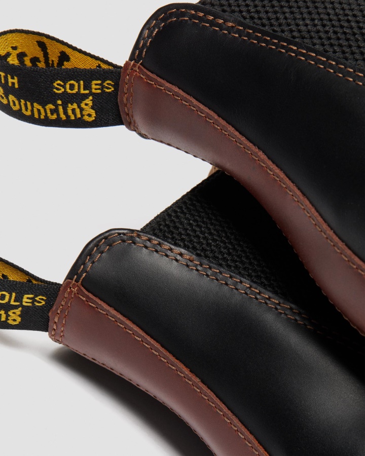 Dr.martens Romania Negru+maro Abruzzo Wp 2976 Cizme Chelsea Din Piele Abruzzo