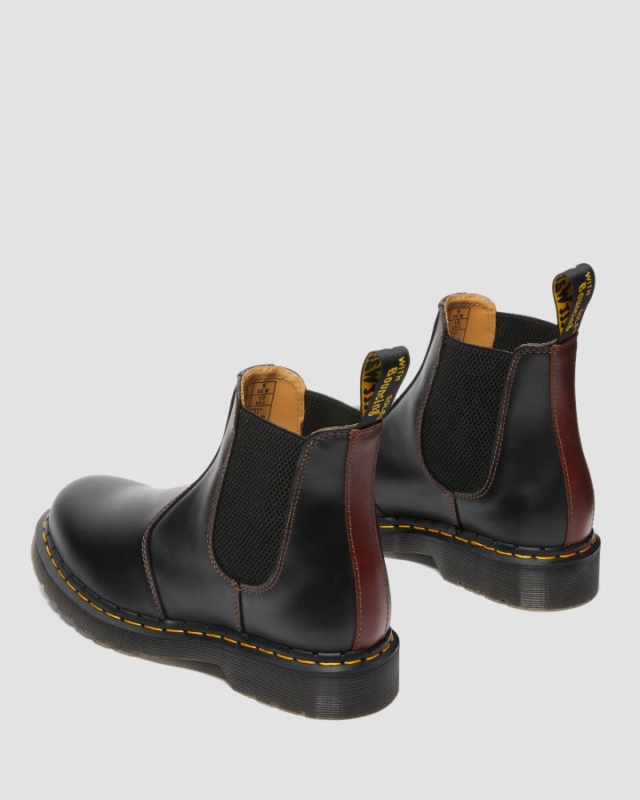 Dr.martens Romania Negru+maro Abruzzo Wp 2976 Cizme Chelsea Din Piele Abruzzo