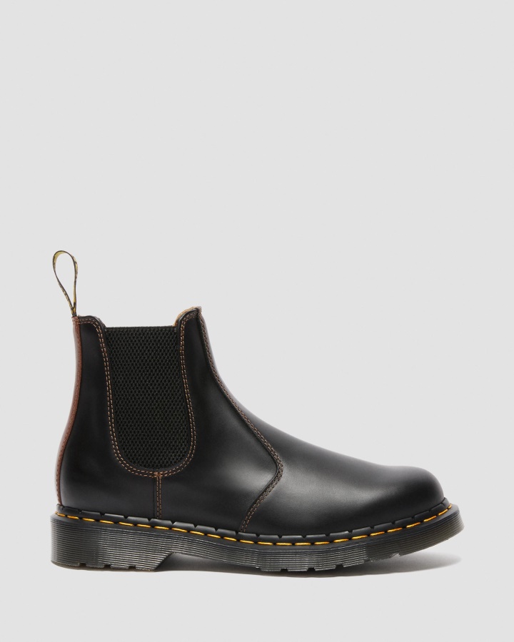 Dr.martens Romania Negru+maro Abruzzo Wp 2976 Cizme Chelsea Din Piele Abruzzo