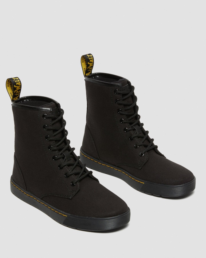 Cizme Cairo Canvas Cu Siret Dr.martens Romania Panza Neagra