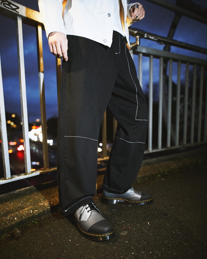 Pantofi Oxford Din Piele Netedă Dr.martens Romania 1461 London Din Piele Netedă Negru+cărbune