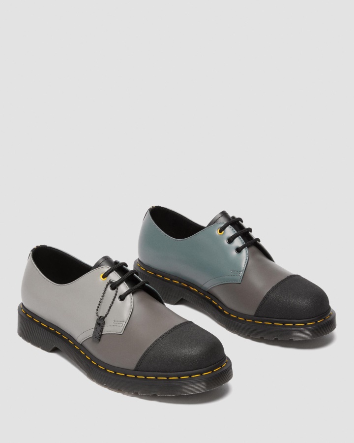 Pantofi Oxford Din Piele Netedă Dr.martens Romania 1461 London Din Piele Netedă Negru+cărbune