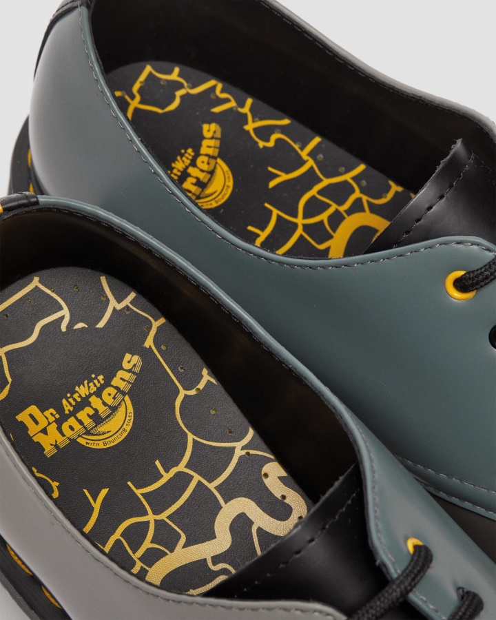 Pantofi Oxford Din Piele Netedă Dr.martens Romania 1461 London Din Piele Netedă Negru+cărbune