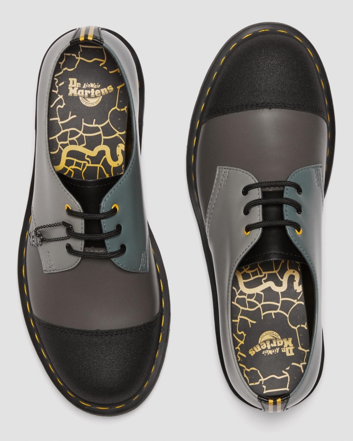 Pantofi Oxford Din Piele Netedă Dr.martens Romania 1461 London Din Piele Netedă Negru+cărbune