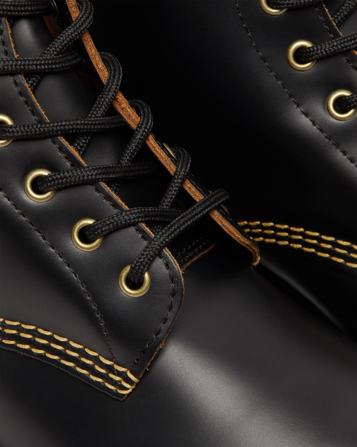 Dr.martens Romania Negru Vintage Netede 101 Botine Vintage Din Piele Neteda