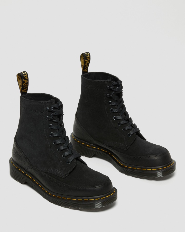 Dr.martens Romania Black Durango+split Suede 1460 Guard Fabricat In Anglia Cizme Din Piele Cu Siret