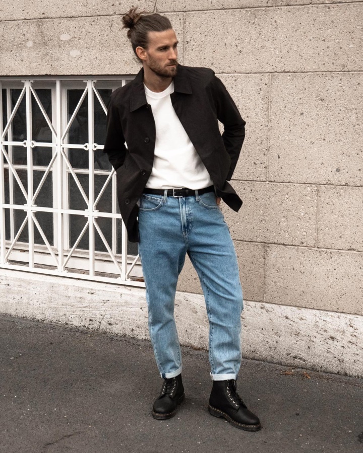 Dr.martens Romania Black Republic Wp 1460 Cizme Pentru Bărbați Impermeabile Cu șireturi