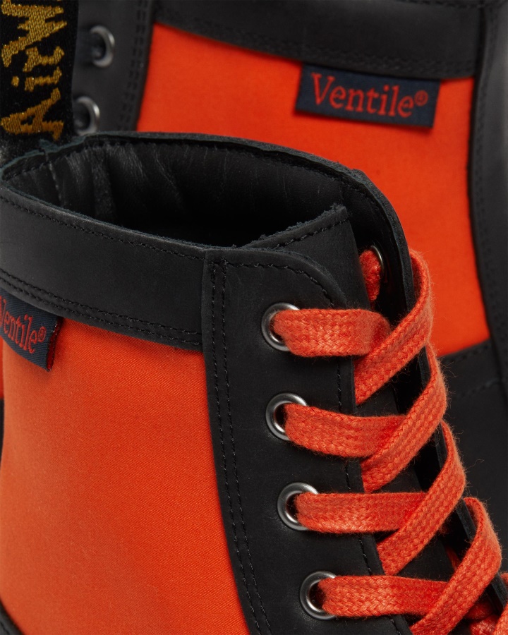 Dr.martens Romania Negru Dockyard+ventile 1460 Panou Fabricat Din Piele Anglia Cizme Cu Siret