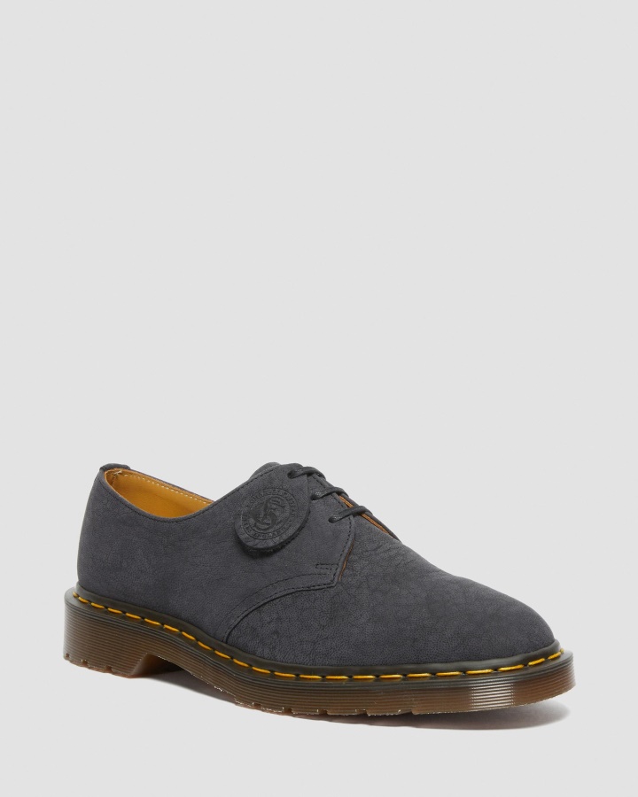 Dr.martens Romania Black 1461 Made In Anglia Pantofi Oxford Din Piele Nubuck
