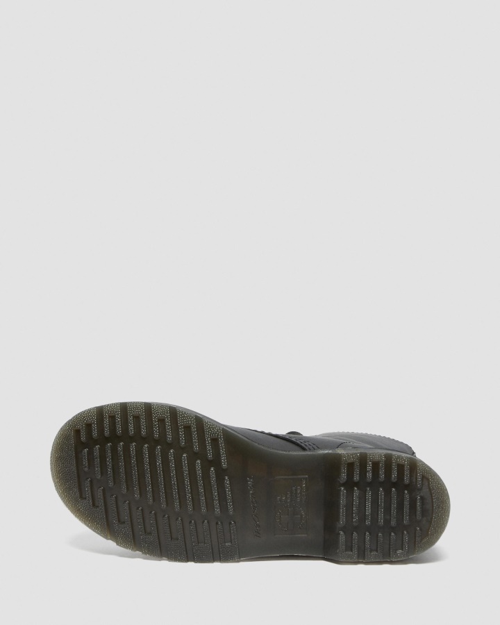 Dr.martens Romania Nappa Neagra 1490 Cizme Din Piele Cu Flori Florale La Mijlocul Gambei