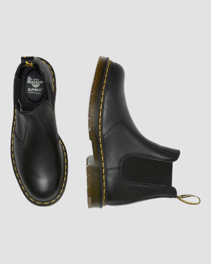 Dr.martens Romania Negru Industrial Full Grain 2976 Piele Antiderapantă Cizme Chelsea