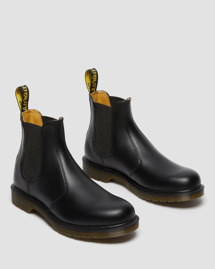 Dr.martens Romania Piele Neteda Neagra 2976 Cizme Chelsea Piele Neteda