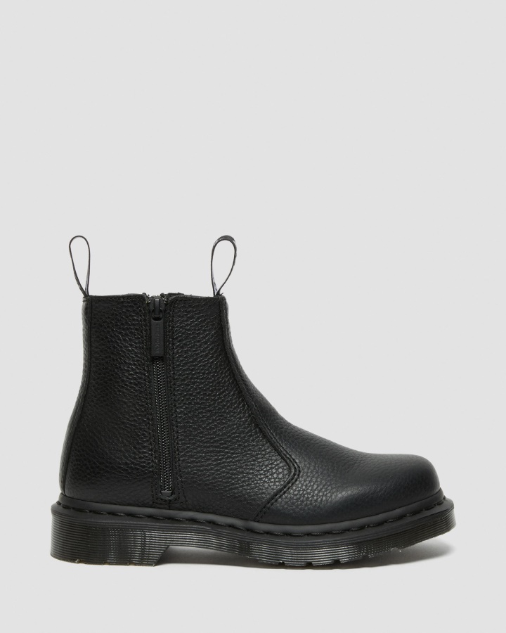 2976 Cizme Chelsea Dama Piele Cu Fermoar Piele Nappa Frezata Neagra Dr.martens Romania
