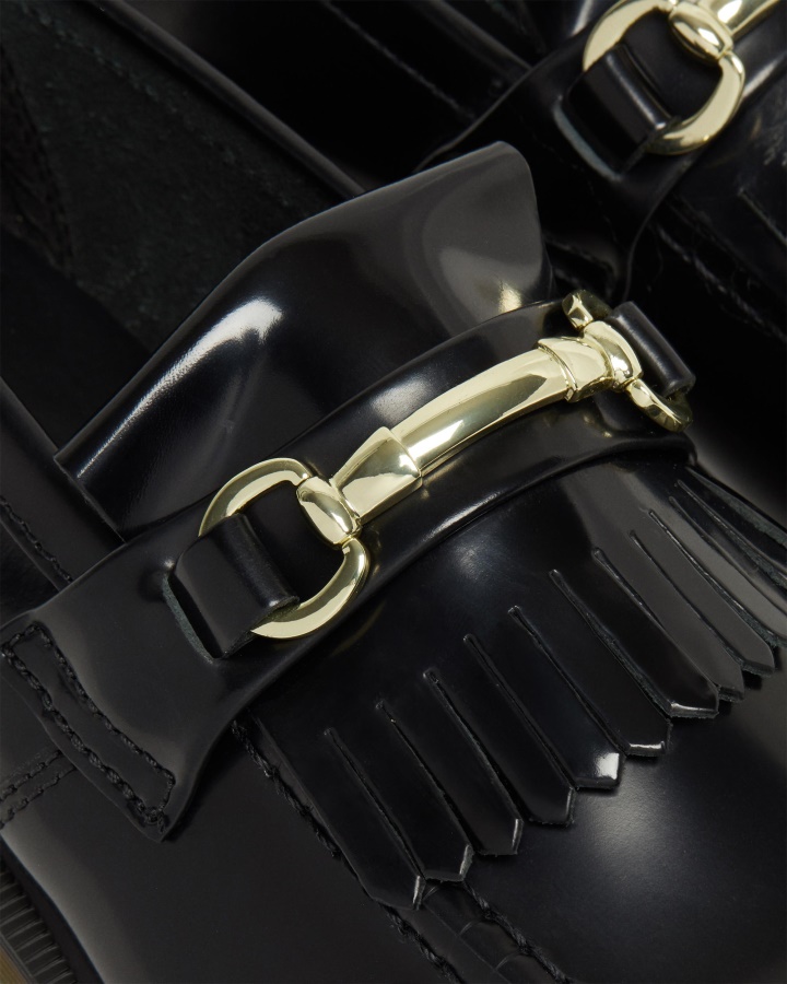 Adrian Snaffle Piele Neteda Culturie Loafers Negru Lustruit Neted Dr.martens Romania