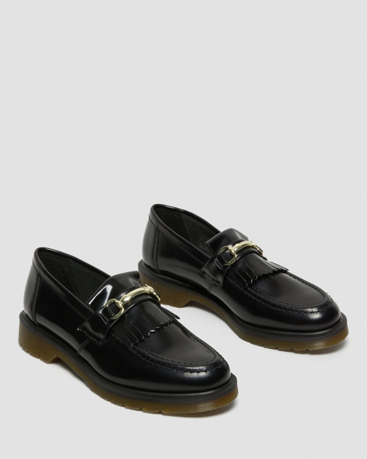 Adrian Snaffle Piele Neteda Culturie Loafers Negru Lustruit Neted Dr.martens Romania