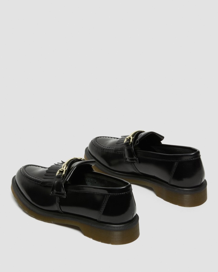 Adrian Snaffle Piele Neteda Culturie Loafers Negru Lustruit Neted Dr.martens Romania