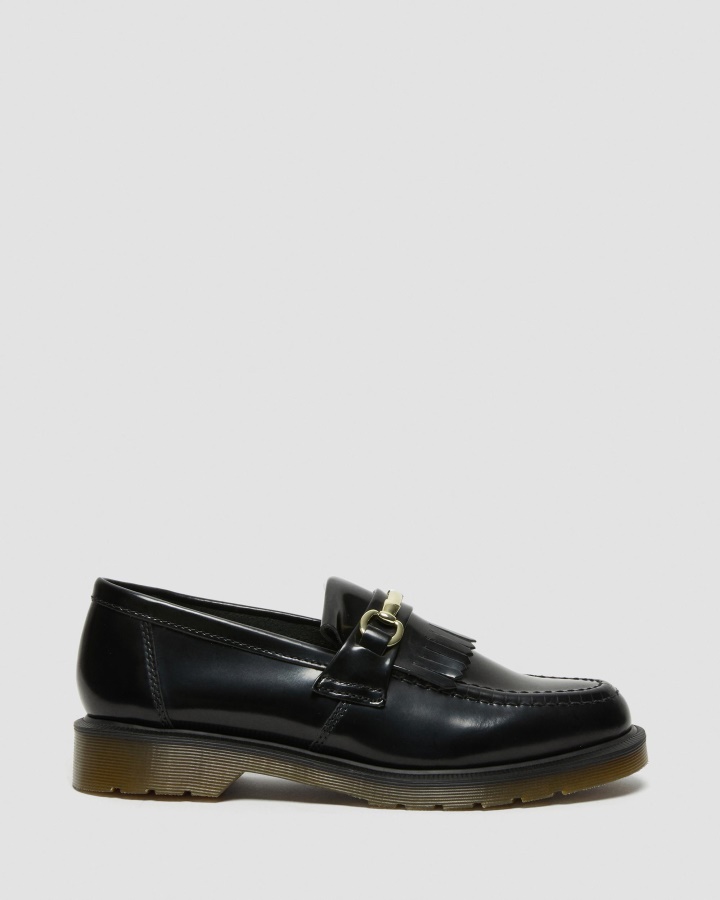 Adrian Snaffle Piele Neteda Culturie Loafers Negru Lustruit Neted Dr.martens Romania