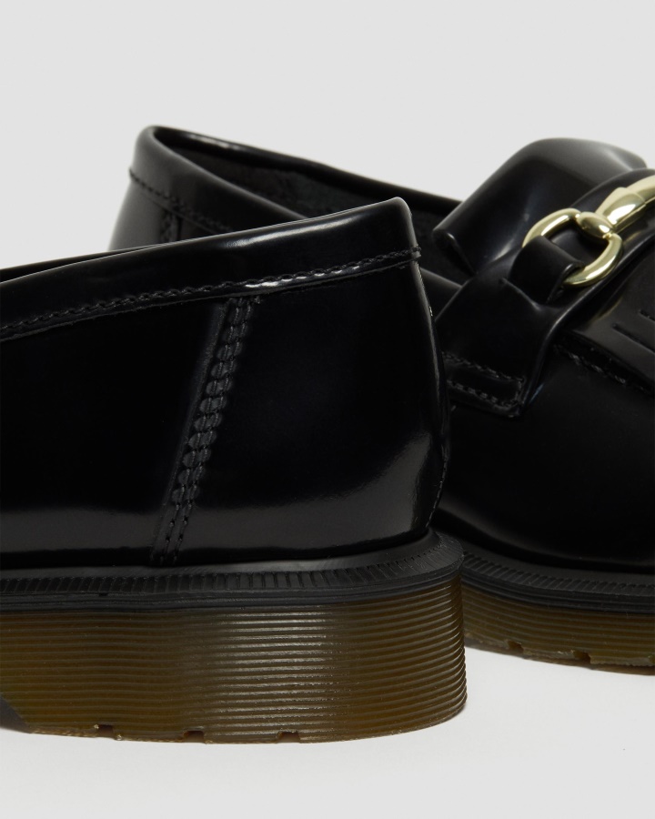 Adrian Snaffle Piele Neteda Culturie Loafers Negru Lustruit Neted Dr.martens Romania