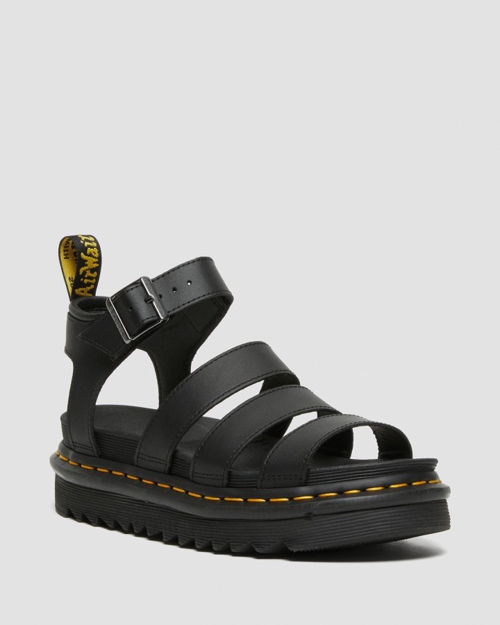 Sandale Blaire Hidro Cu Curele Din Piele Hidro Piele Neagra Dr.martens Romania