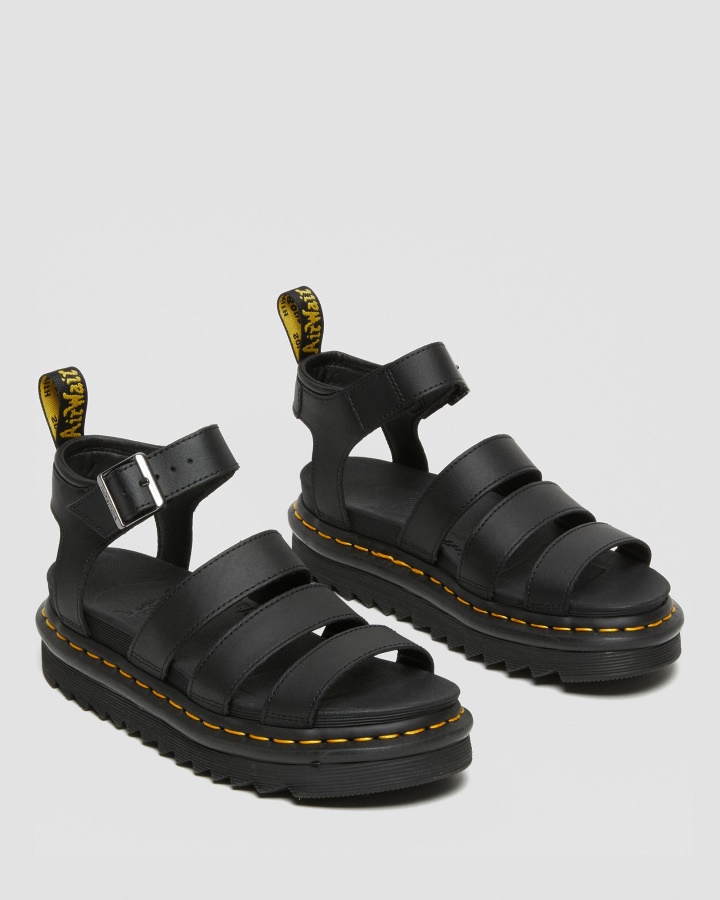 Sandale Blaire Hidro Cu Curele Din Piele Hidro Piele Neagra Dr.martens Romania