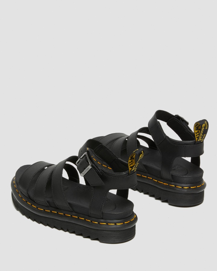 Sandale Blaire Hidro Cu Curele Din Piele Hidro Piele Neagra Dr.martens Romania
