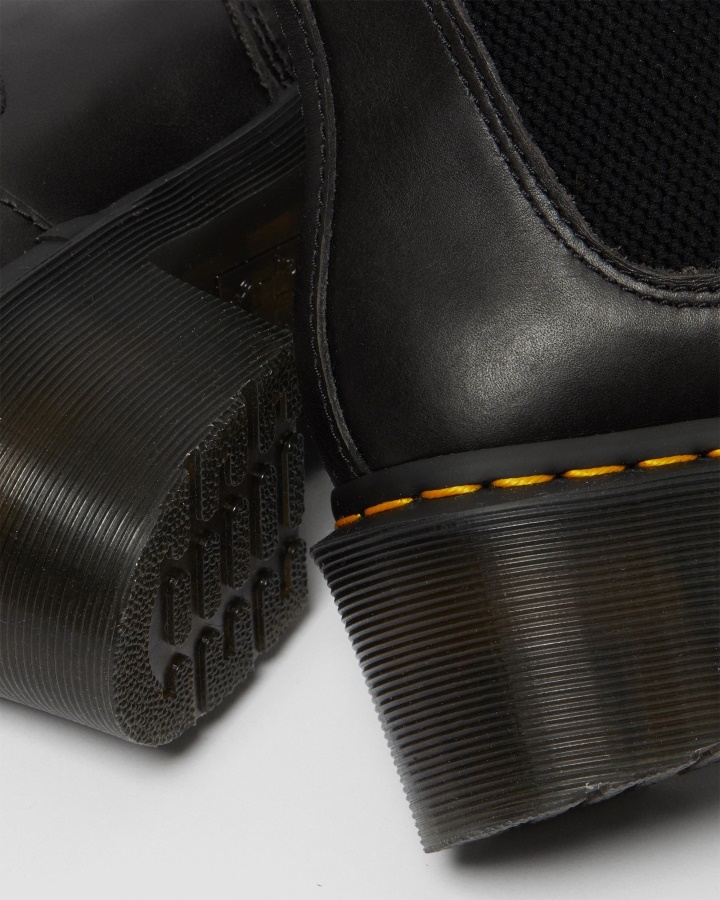 Cizme Chelsea Damă Cadence Piele Cu Toc Wanama Negru Dr.martens Romania