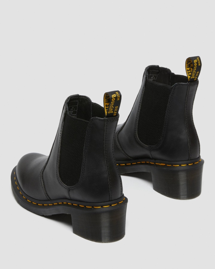 Cizme Chelsea Damă Cadence Piele Cu Toc Wanama Negru Dr.martens Romania