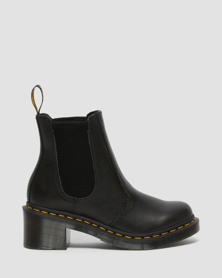 Cizme Chelsea Damă Cadence Piele Cu Toc Wanama Negru Dr.martens Romania
