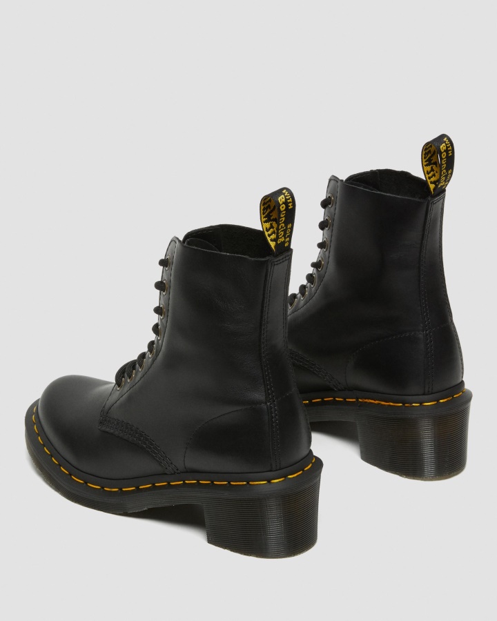 Clemency Cizme De Dama Din Piele Cu Toc Cu Siret Negru Wanama Dr.martens Romania
