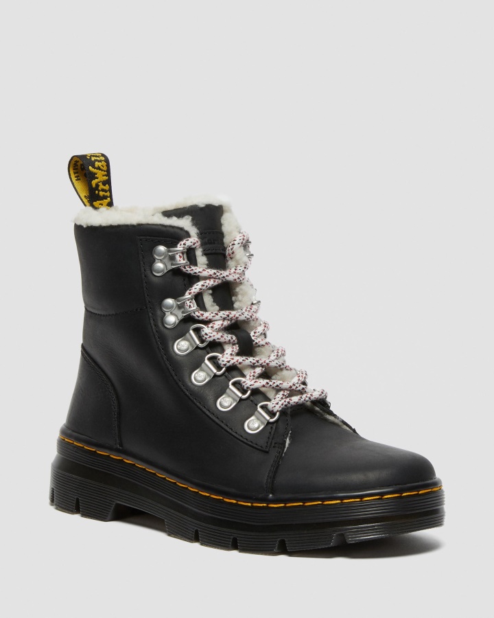 Piepteni Cizme Casual Captusite Din Imitatie De Shearling Negru Wyoming Dr.martens Romania
