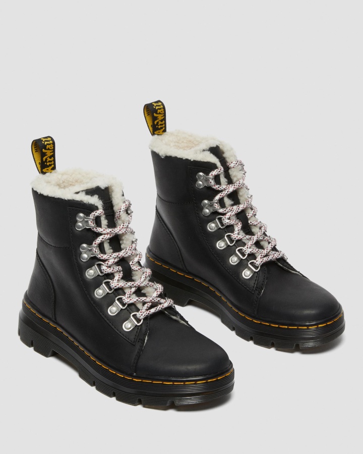 Piepteni Cizme Casual Captusite Din Imitatie De Shearling Negru Wyoming Dr.martens Romania