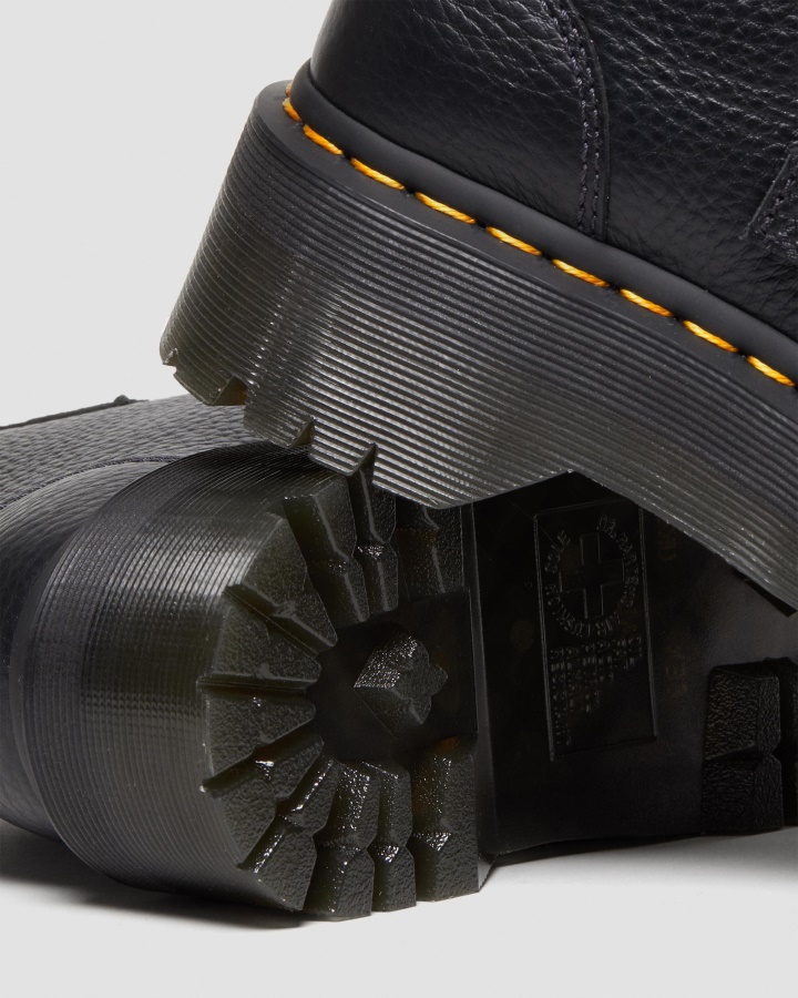 Dr.martens Romania Cizme Cu Platforma Din Piele Nappa Frezata Neagra Devon Flower Catarama