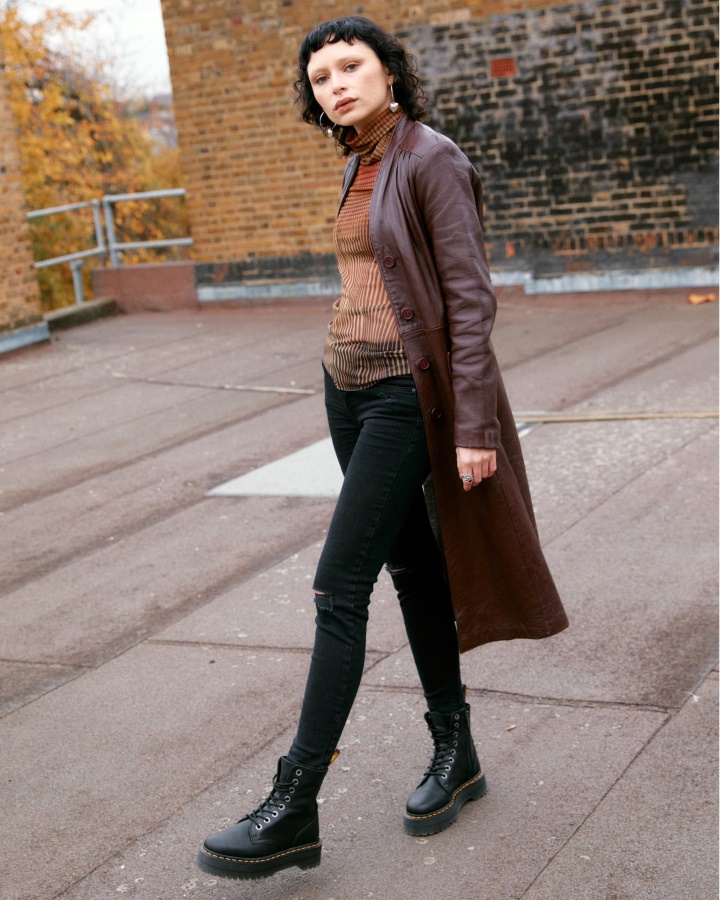 Jadon Iii Pisa Cizme Platforma Piele Neagra Pisa Dr.martens Romania