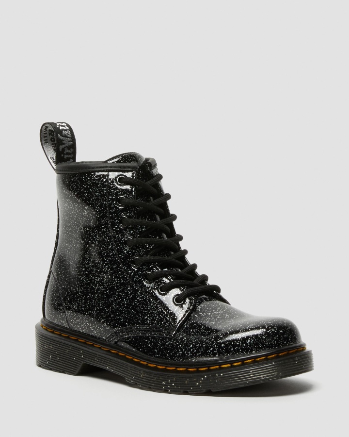 Cizme Junior 1460 Sclipici Cu Siret Negru Cosmic Glitter Dr.martens Romania