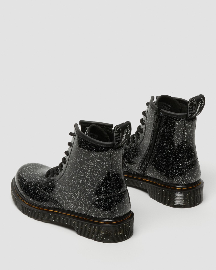 Cizme Junior 1460 Sclipici Cu Siret Negru Cosmic Glitter Dr.martens Romania