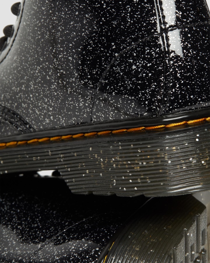 Cizme Junior 1460 Sclipici Cu Siret Negru Cosmic Glitter Dr.martens Romania