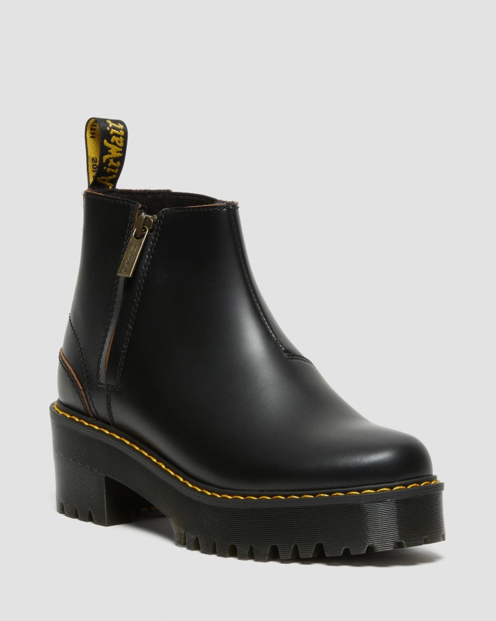Dr.martens Romania Black Vintage Smooth Rometty Ii Vintage Cizme Chelsea Din Piele Neteda