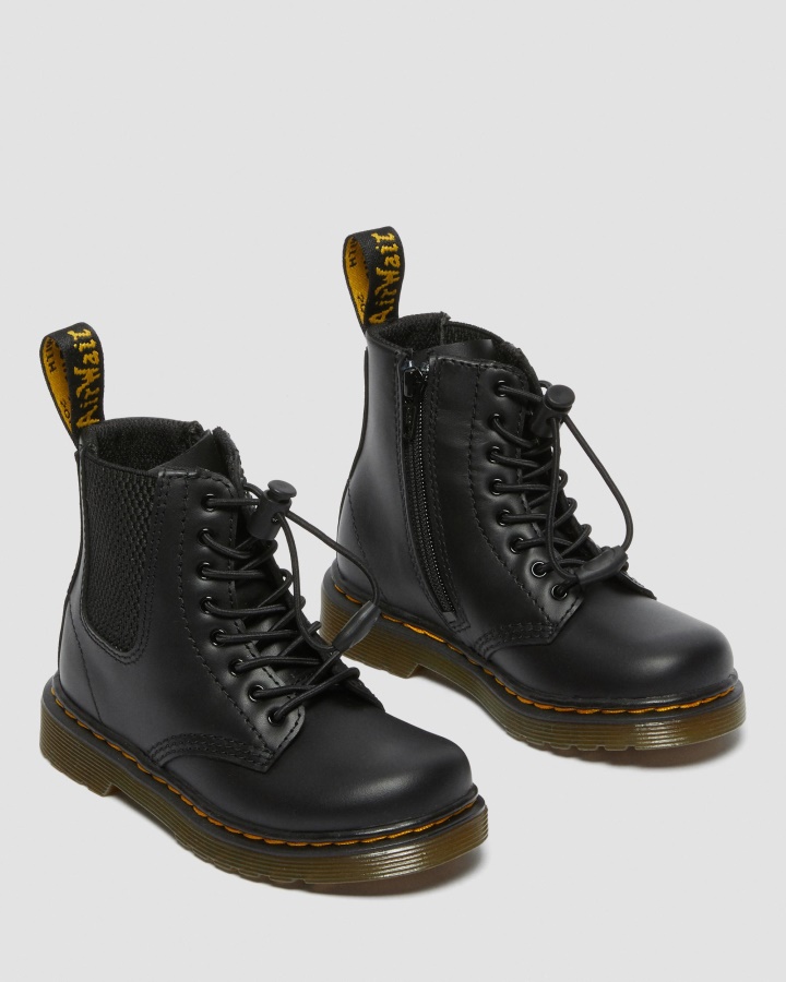 Cizme Din Piele Pentru Copil 1460 Harper Negru Romario Dr.martens Romania