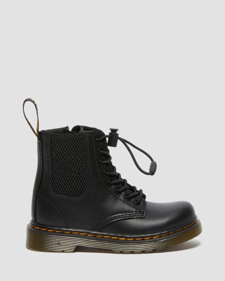 Cizme Din Piele Pentru Copil 1460 Harper Negru Romario Dr.martens Romania