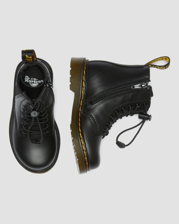 Cizme Din Piele Pentru Copil 1460 Harper Negru Romario Dr.martens Romania