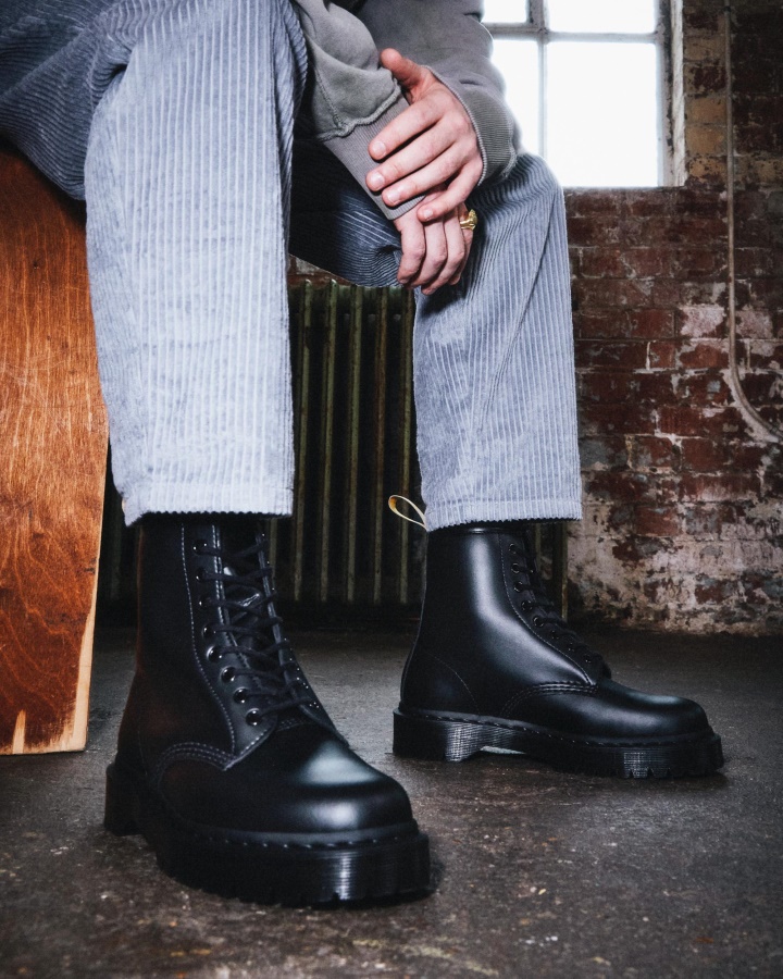 Cizme Vegane 1460 Bex Mono Cu șireturi Negru Felix Rub Off Dr.martens Romania