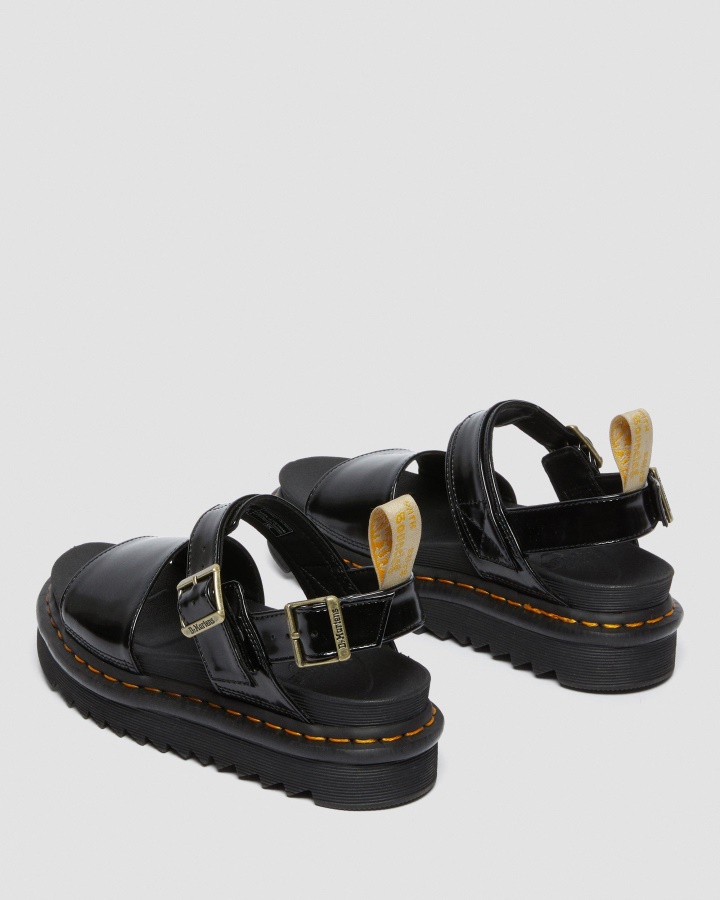 Dr.martens Romania Sandale Negre Oxford Vegane Voss Strap