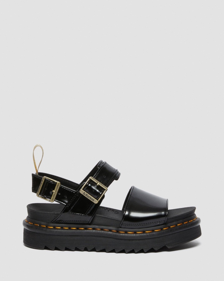 Dr.martens Romania Sandale Negre Oxford Vegane Voss Strap