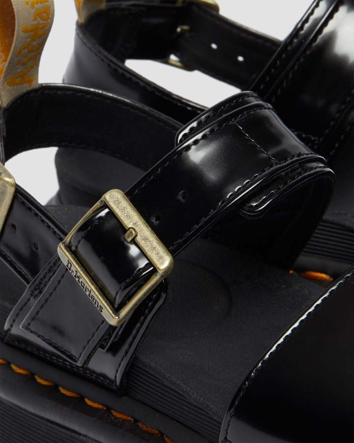 Dr.martens Romania Sandale Negre Oxford Vegane Voss Strap