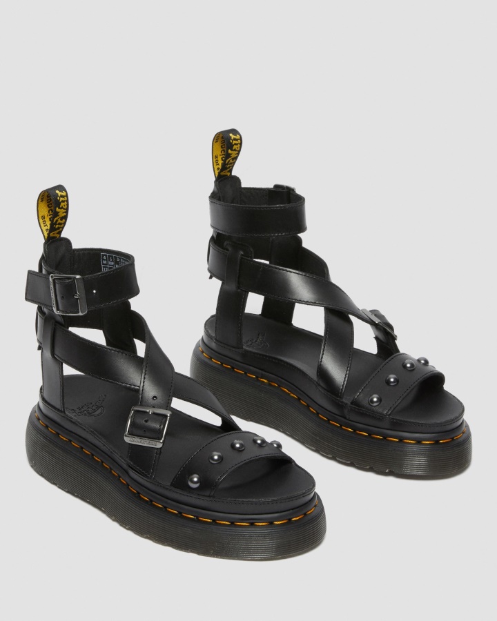 Imojeen Brando Sandale Cu Platforma Cu Crampoane Din Piele Dr.martens Romania Negru Brando