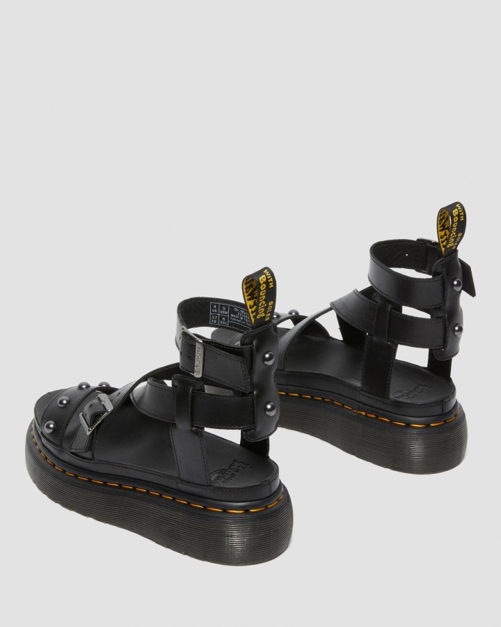 Imojeen Brando Sandale Cu Platforma Cu Crampoane Din Piele Dr.martens Romania Negru Brando