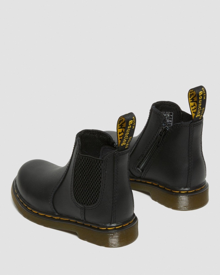 Negru Softy T Dr.martens Romania Sugari/copil 2976 Softy T Cizme Chelsea Din Piele
